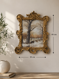 Vintage Gilded Winter Landscape Wall Frame