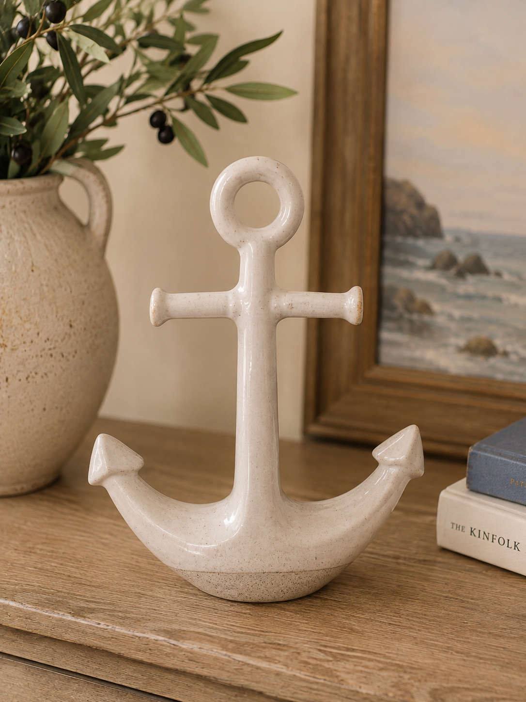Coastal Ceramic Anchor Décor