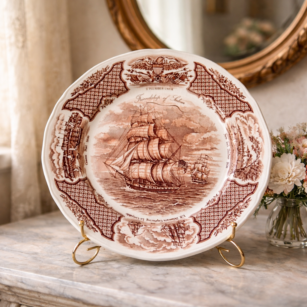 Alfred Meakin “Friendship of Salem” Plate – Fair Winds Nautical Collection