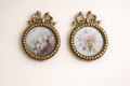 Vintage Copper Floral Wall Plaques – Set of Two