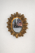 Antique Style Gilded Sunburst Mirror