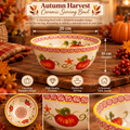 Autumn Pumpkin Ceramic Serving Bowl