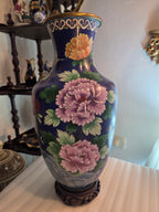 Large Cloisonné Floral Vase