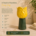 Sunshine Tulip Ceramic Statement Vase – 25 cm