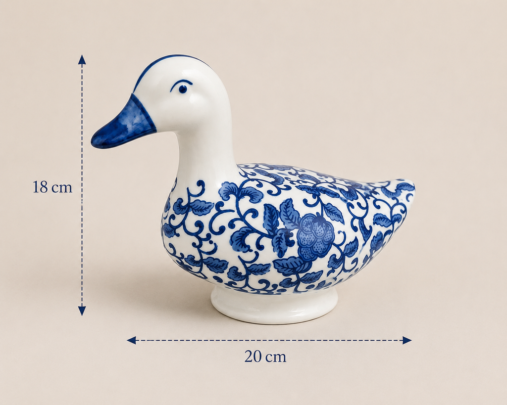 Bleu Blanc Decorative Duck