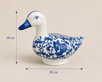 Bleu Blanc Decorative Duck