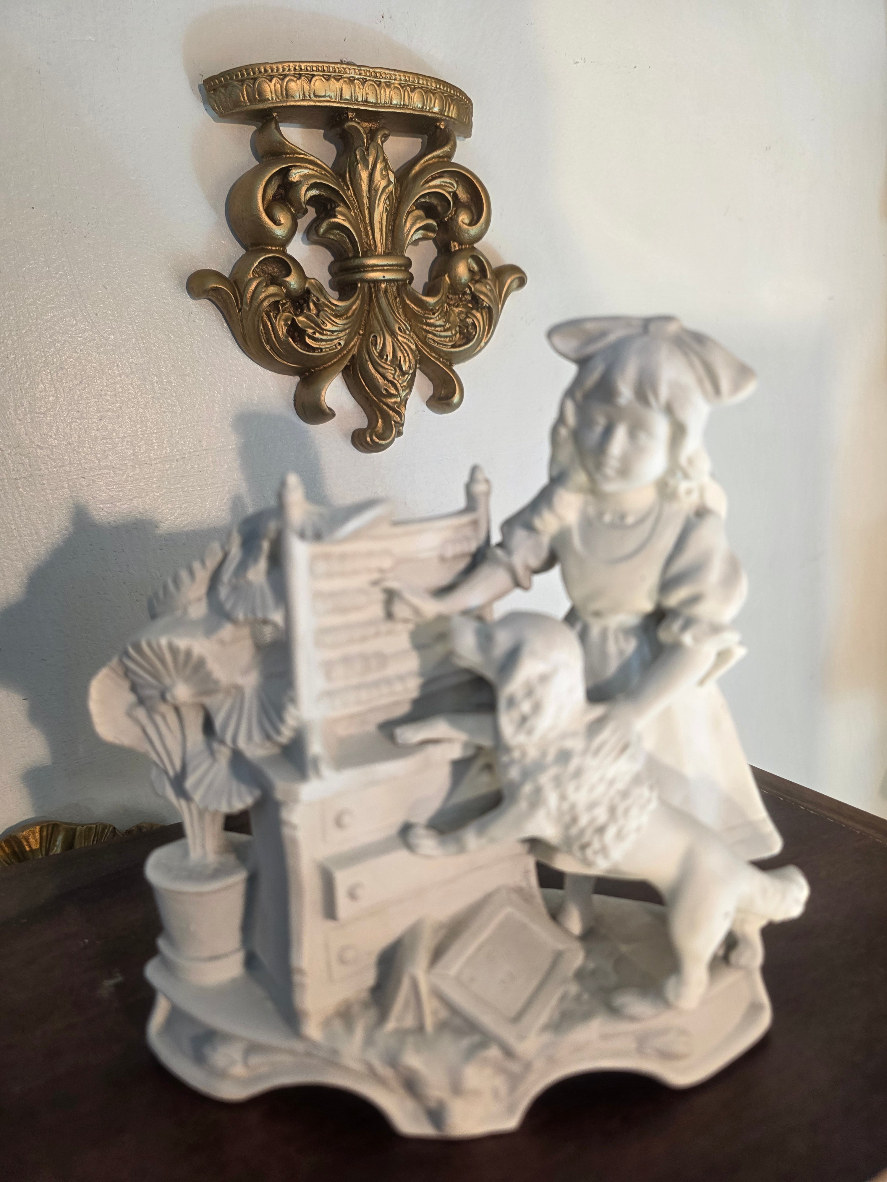 Vintage German Biscuit Porcelain Figurine