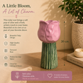 Blush Tulip Ceramic Accent Vase – 20 cm