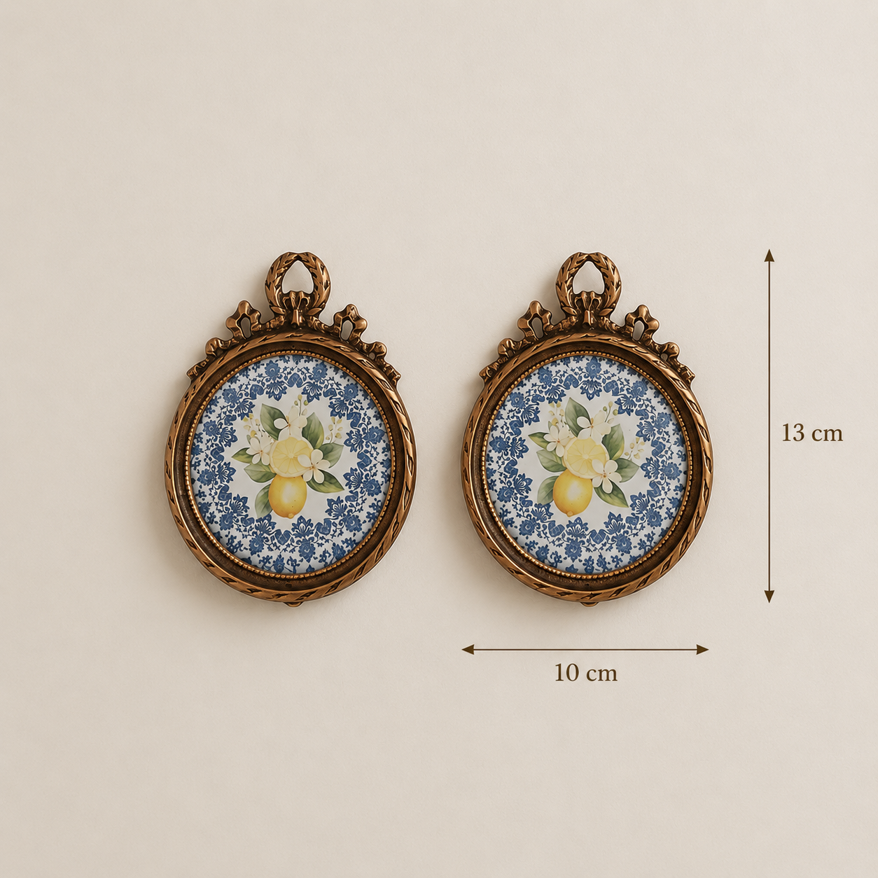 Copper Lemon Blossom Wall Décor - set of 2