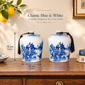 Blue & White Porcelain Ginger Jar Duo