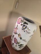 Floral Elegance Porcelain Statement Vase