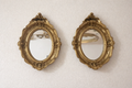 Small Oval Rococo Style Wall Mirrors – Pair
