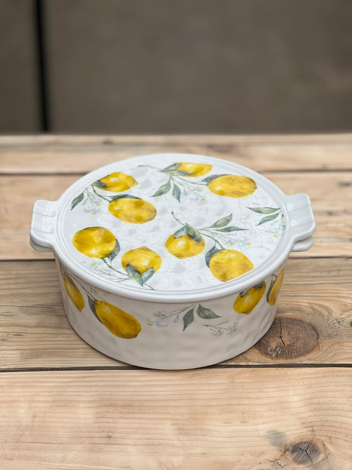 Grace Pantry Lemons Casserole Dish with Lid