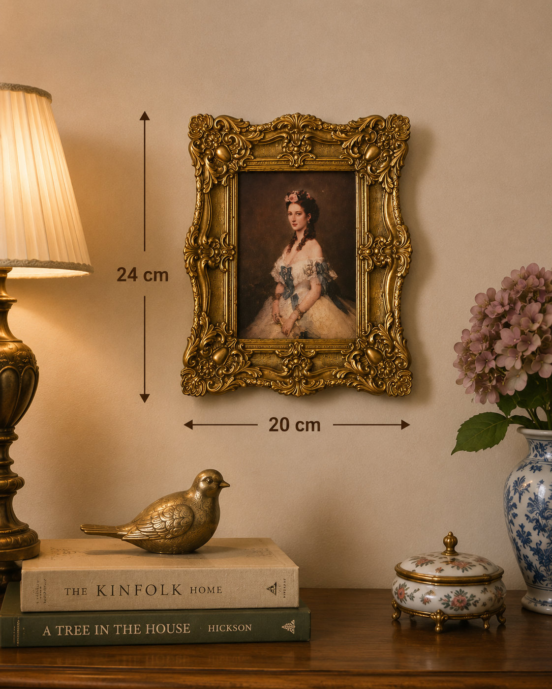 Victorian Portrait in Ornate Gilded Frame