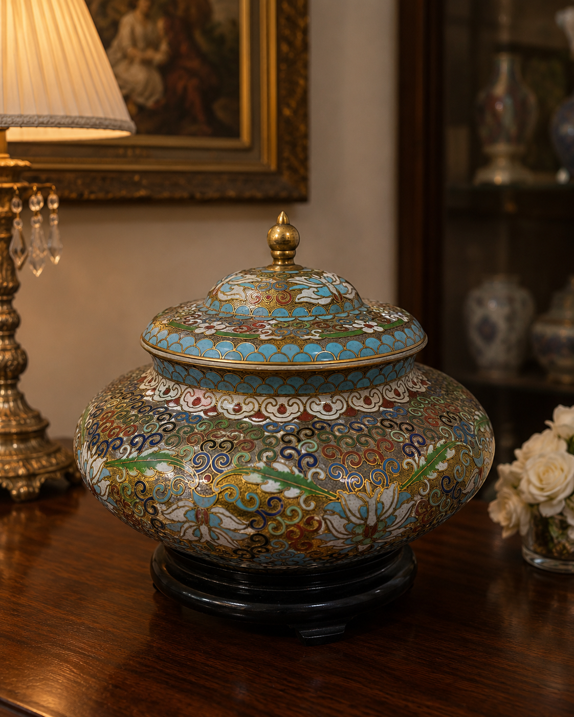 Cloisonné Elegance Bonbonnière