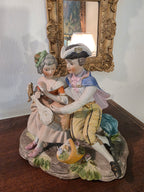 Royal Crown Porcelain Romantic Couple Figurine – Vintage Musical Scene