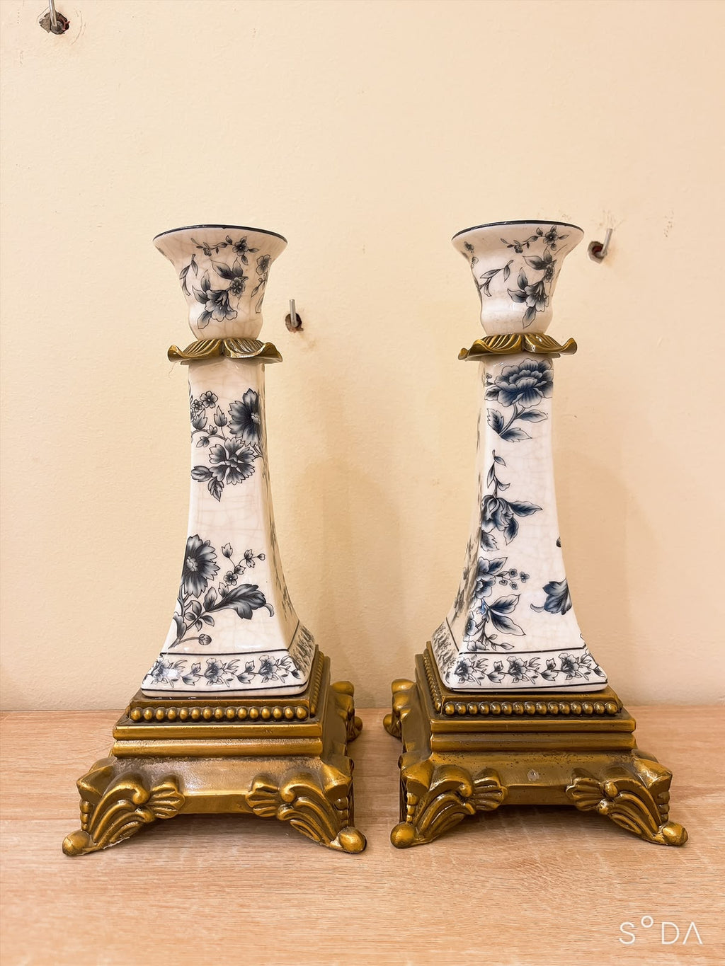 The Timeless Blue & White Candleholders