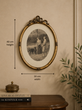 Antique-Style Oval Countryside Wall Art