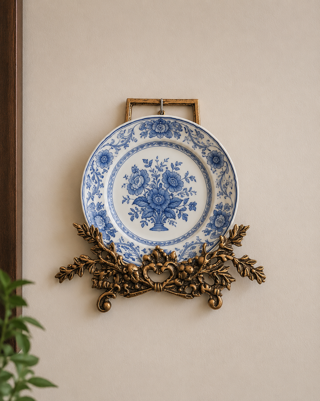 Vintage Copper Wall Plate Holder