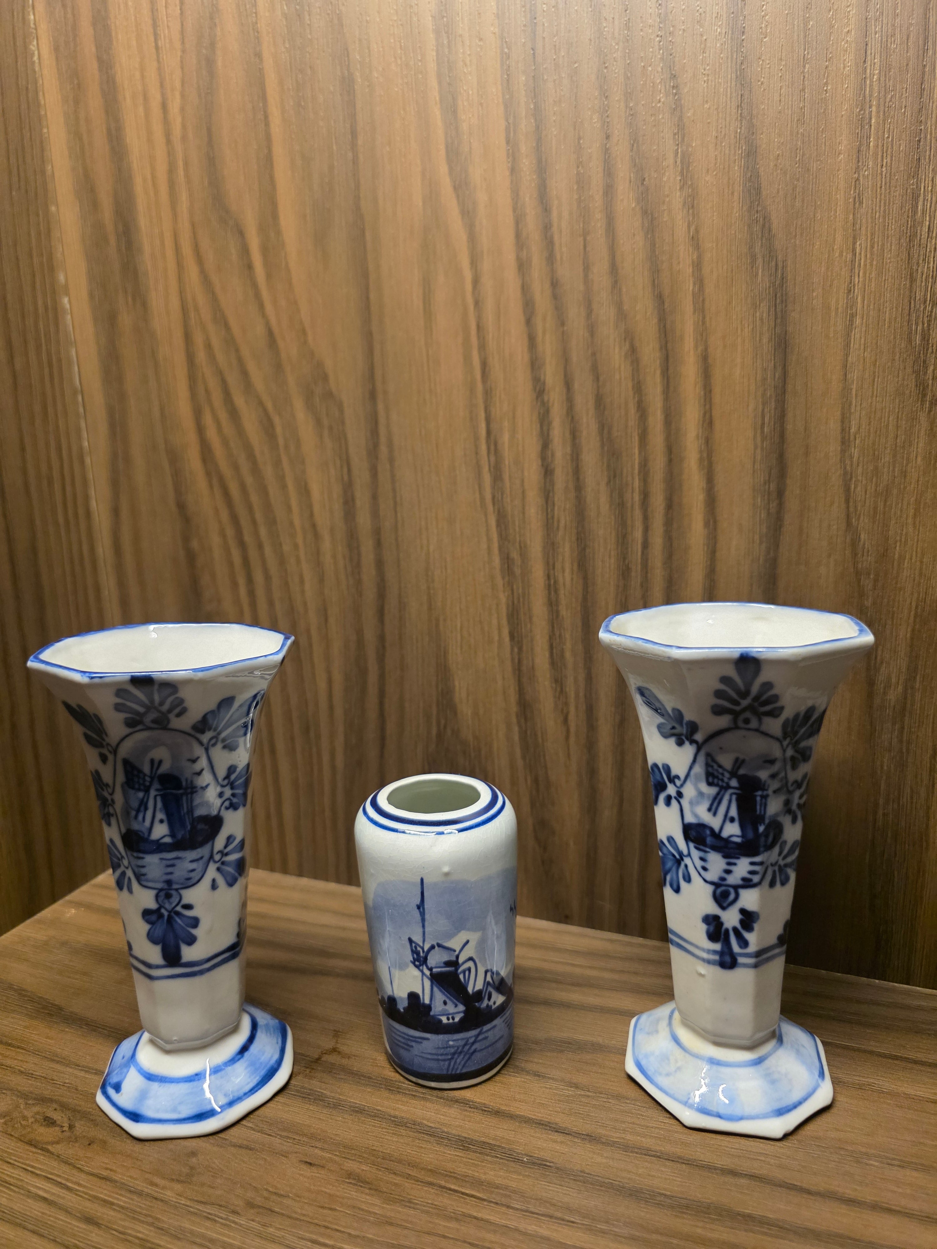 Vintage Delft Holland Mini Vases