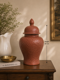 Terracotta Textured Ceramic Ginger Jar – 50 cm