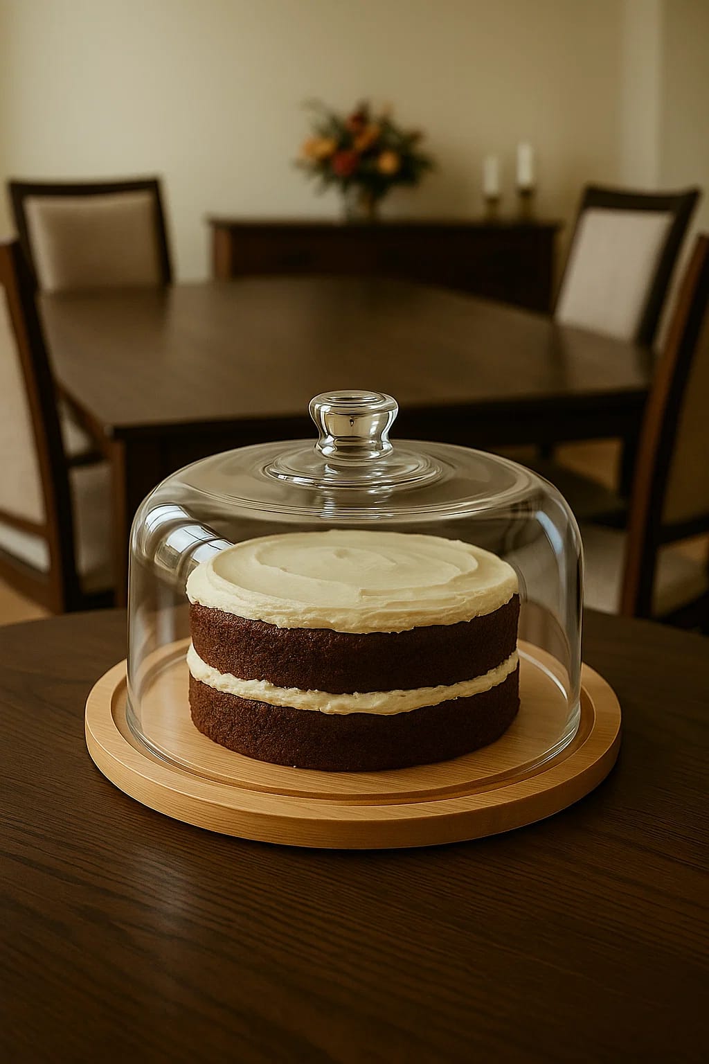Acrylic Dome with Wooden Base
Cake Stand / Dome Cover for Desserts and Cheeses