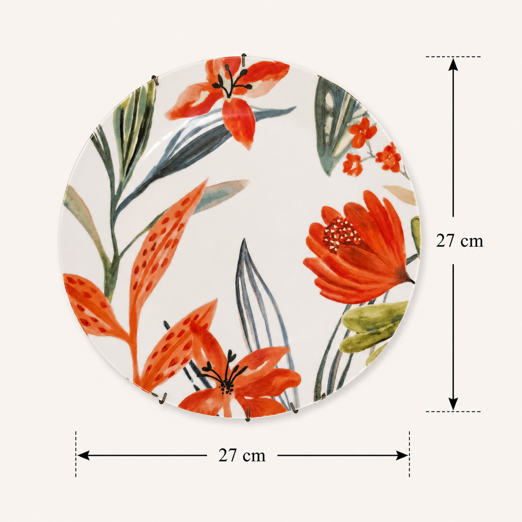 Maisons du Monde Floral Porcelain Wall Plate