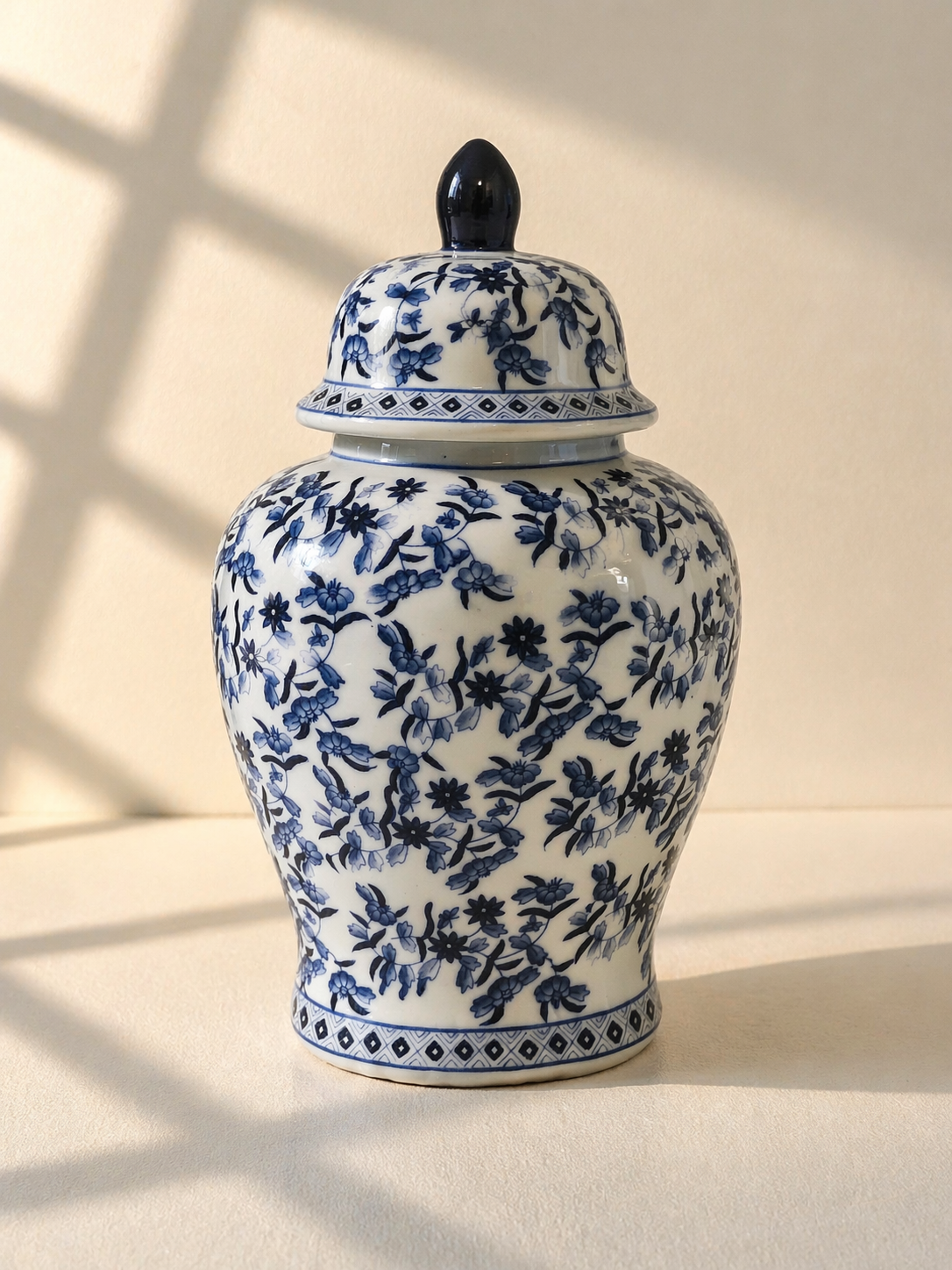 Bleu Blanc Large Ginger Jar