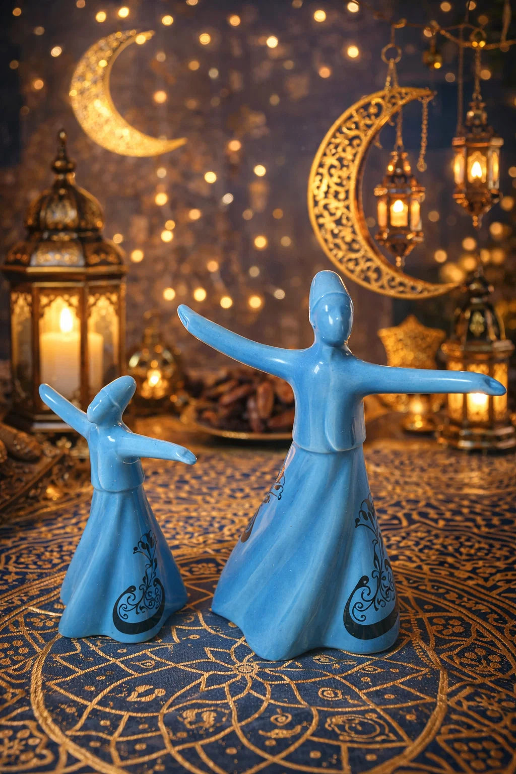 A set of 2 Ceramic dancers
