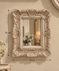 Dusty Ivory Ornate Resin Mirror