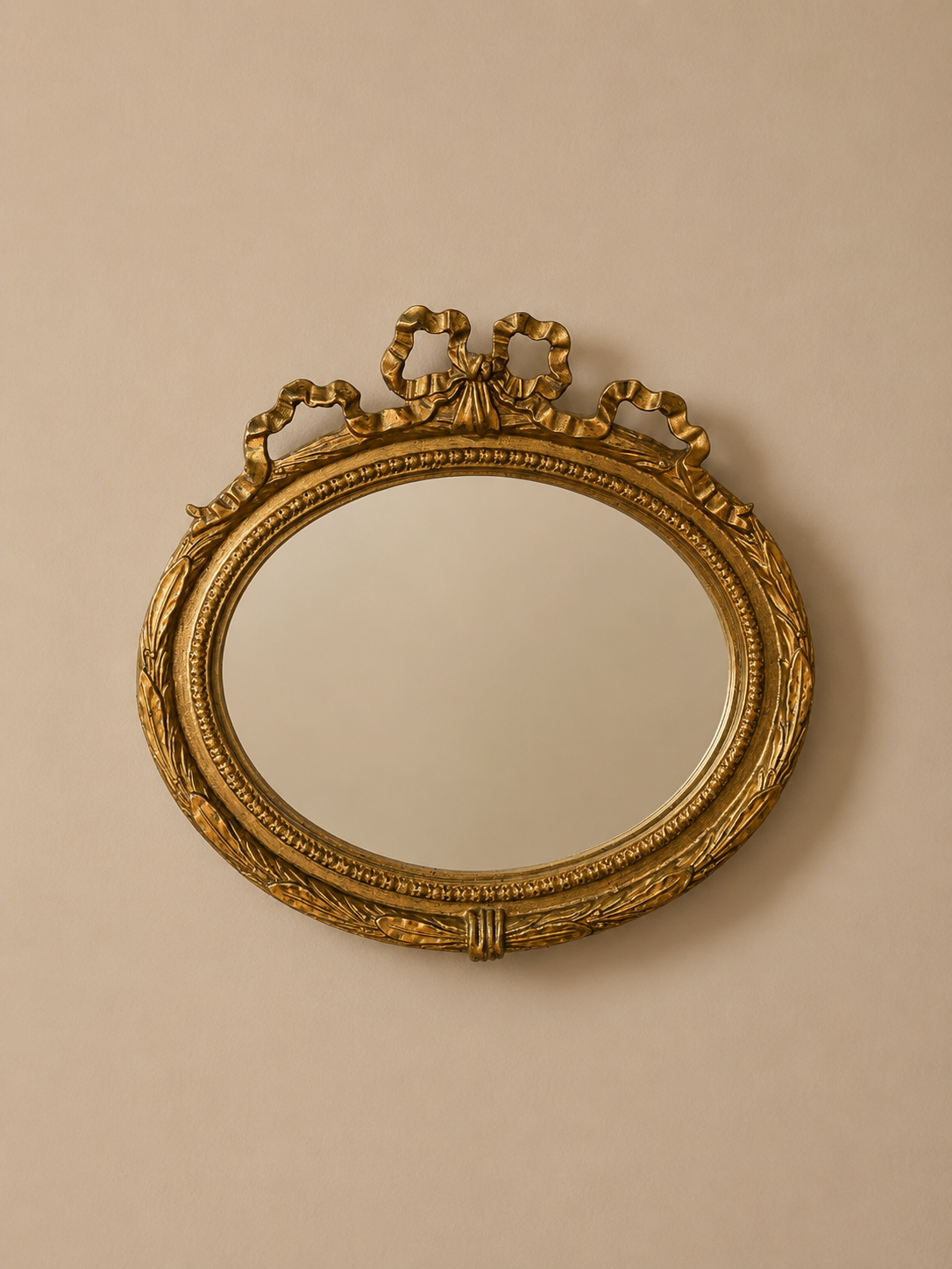 Antique style Oval Gilded Mirror