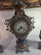 Antique Sèvres Garniture Set – Clock & Candelabra Pair