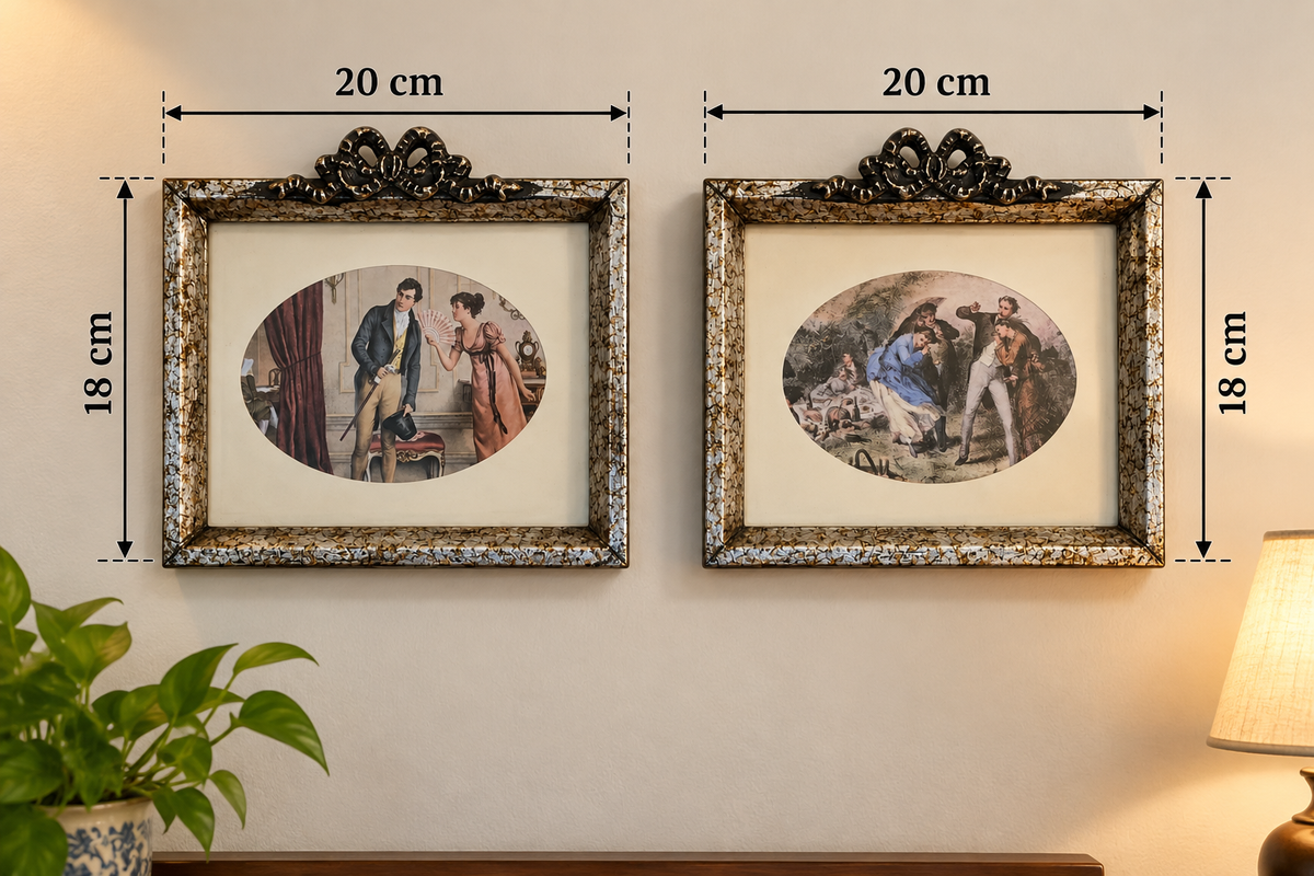 Timeless Romance – Vintage Silver Wall Art Duo