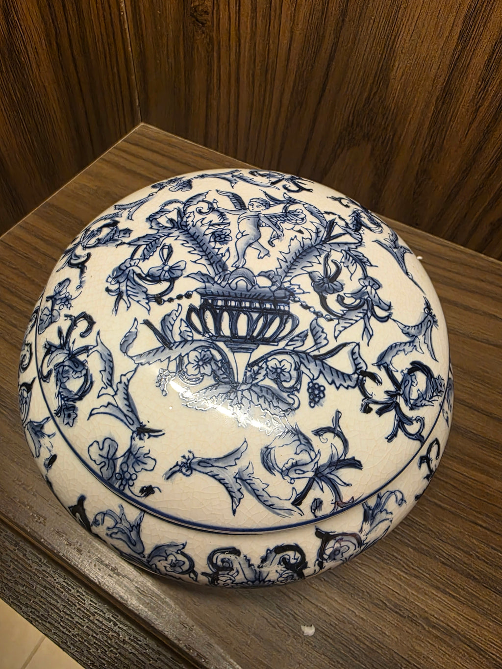 Bleu Blanc Lidded Decorative Box