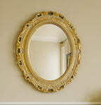 Ornate Oval Gold Wall Mirror