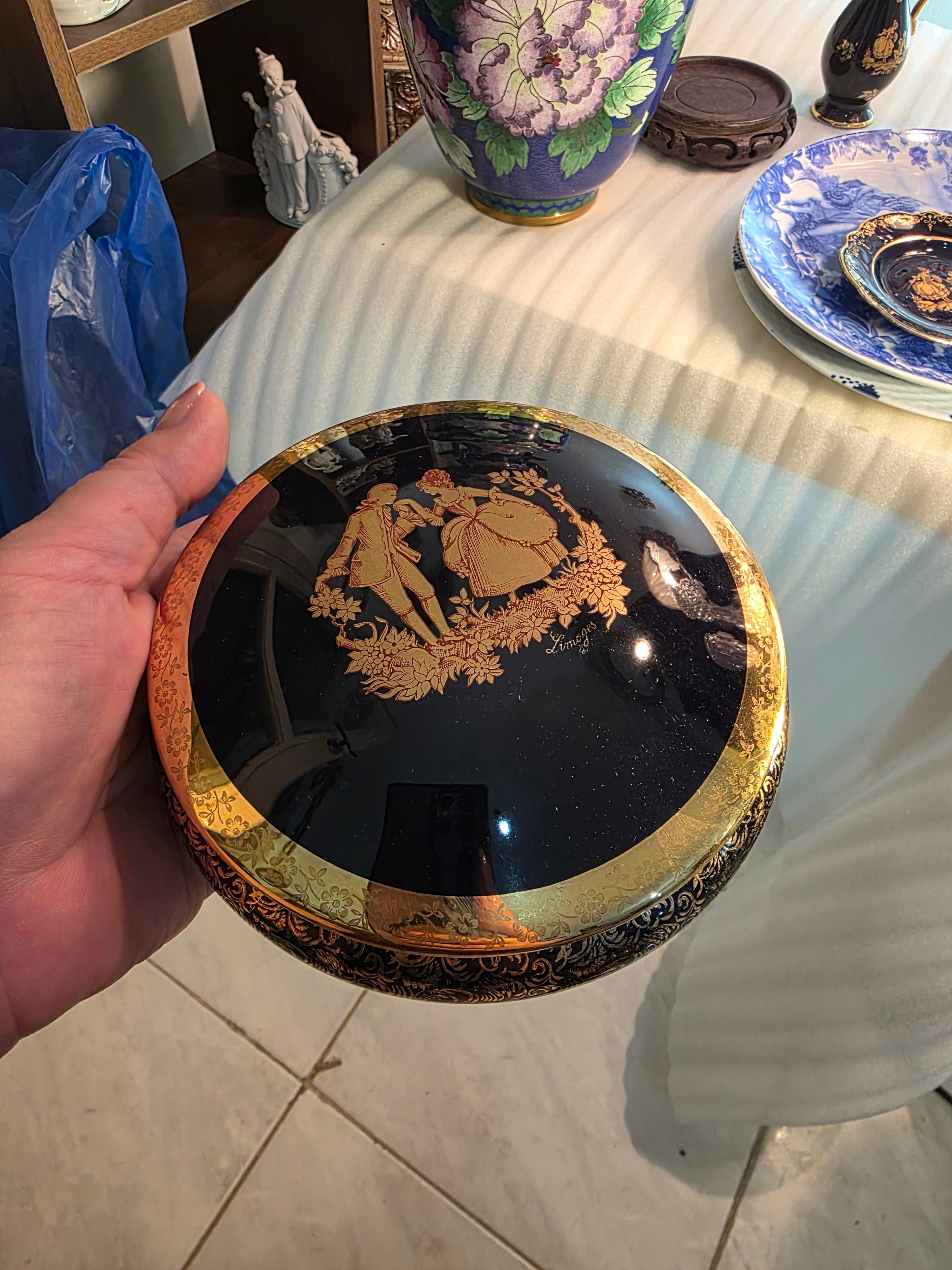 Limoges France Porcelain Bonbonnière