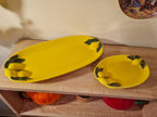 Mediterranean Lemon Ceramic Serving Platter Set