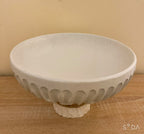 🤍 The Ivory Sculpted Pedestal Bowl