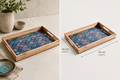 Mosaic-Inspired Wooden Serving Tray – 45 × 30 cm