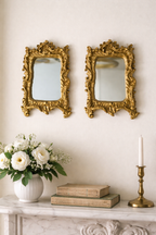 Antique Style Gilded Wall Mirrors – Set of Two
