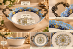 The Imperial Royale – Sapphire Blue & Gold Porcelain Serving Bowl
