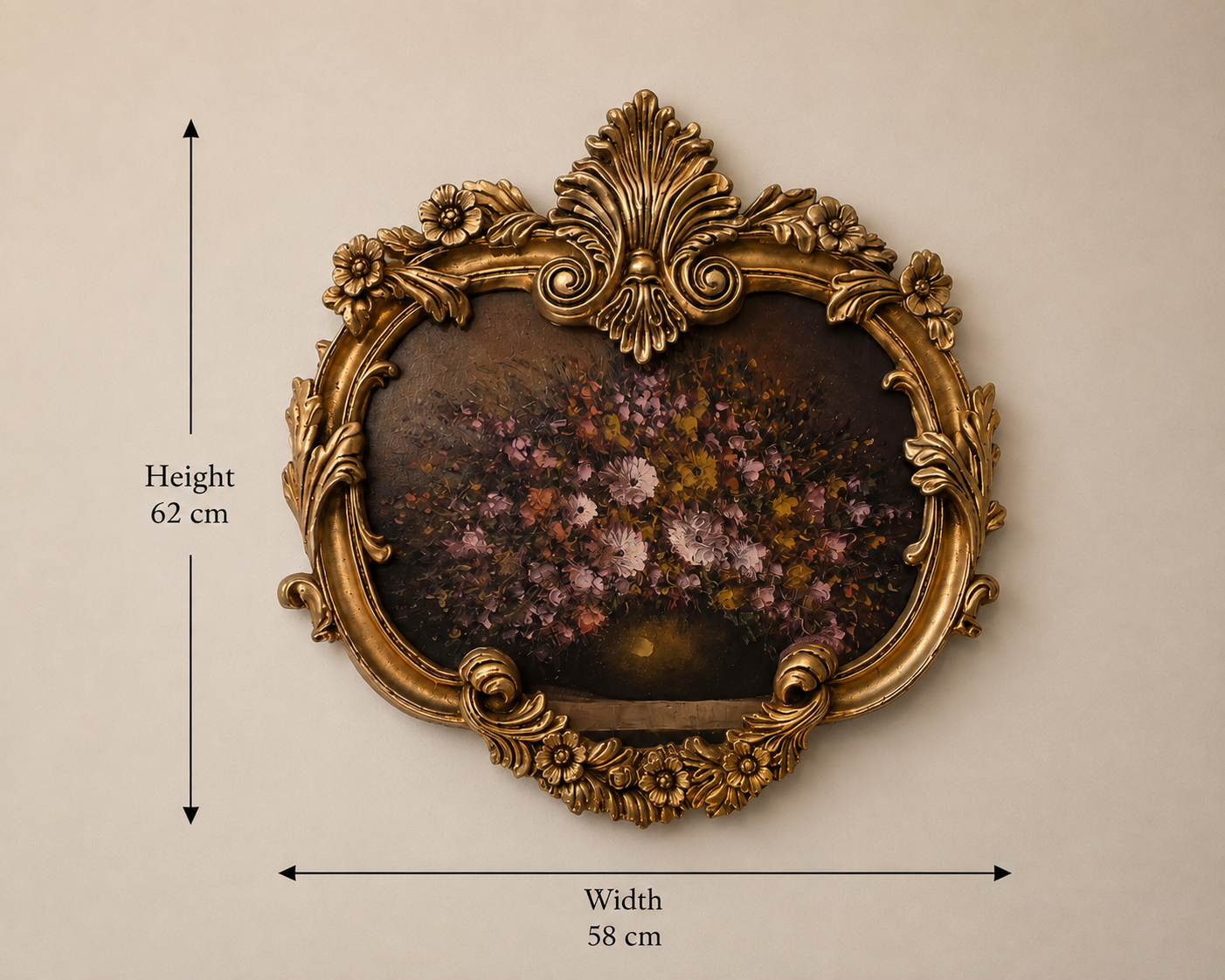 Timeless Floral Oil Painting Wall Décor