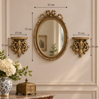 Timeless Elegance – Ornate Gold Resin Mirror & Wall Accents - M03
