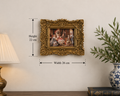 Vintage Court Scene Wall Art in Ornate Gold Resin Frame