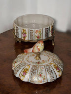 Sèvres-Style Porcelain Jewelry Box with Bird Finial – Château Paris