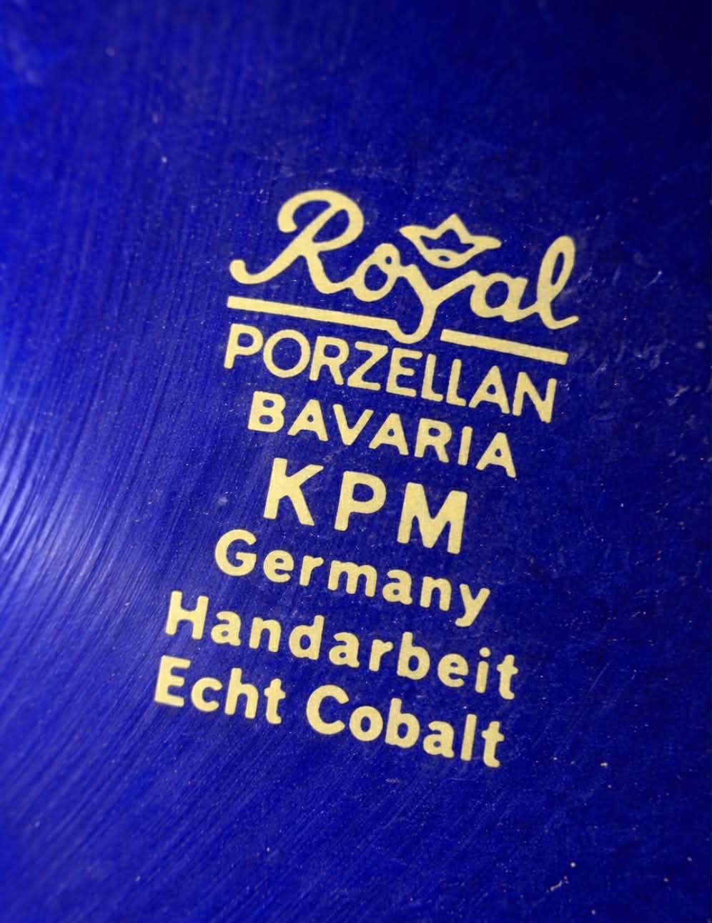Royal KPM Bavaria Cobalt Blue Vase