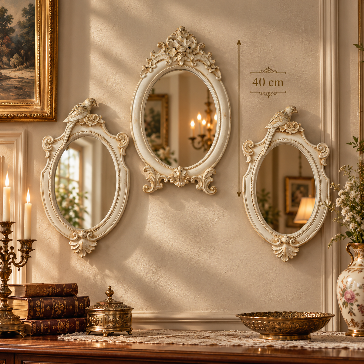 The Timeless Ivory Elegance Mirror Collection - P0-03