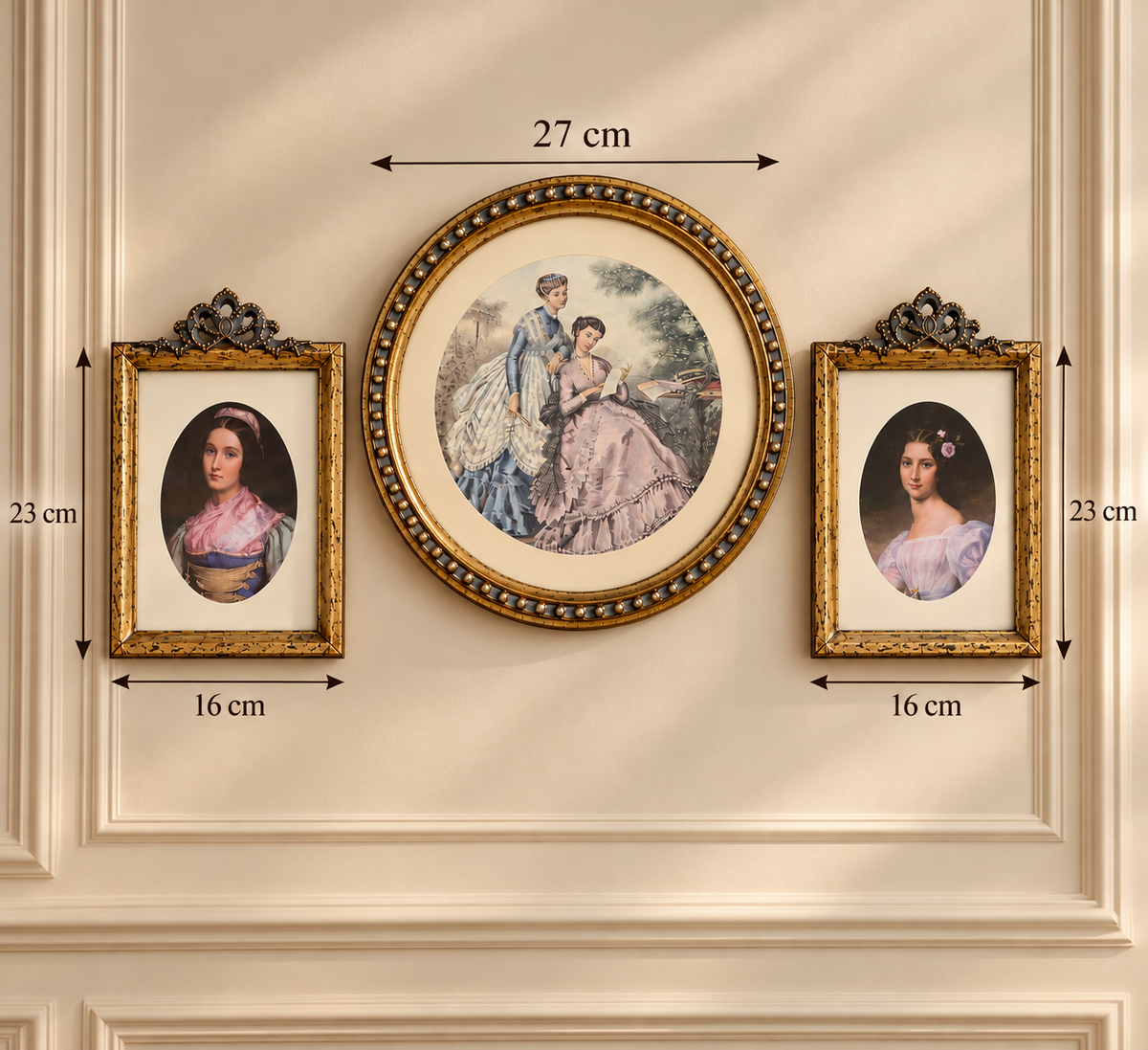 Timeless Victorian Elegance – Vintage Wooden Framed Art Collection - G003