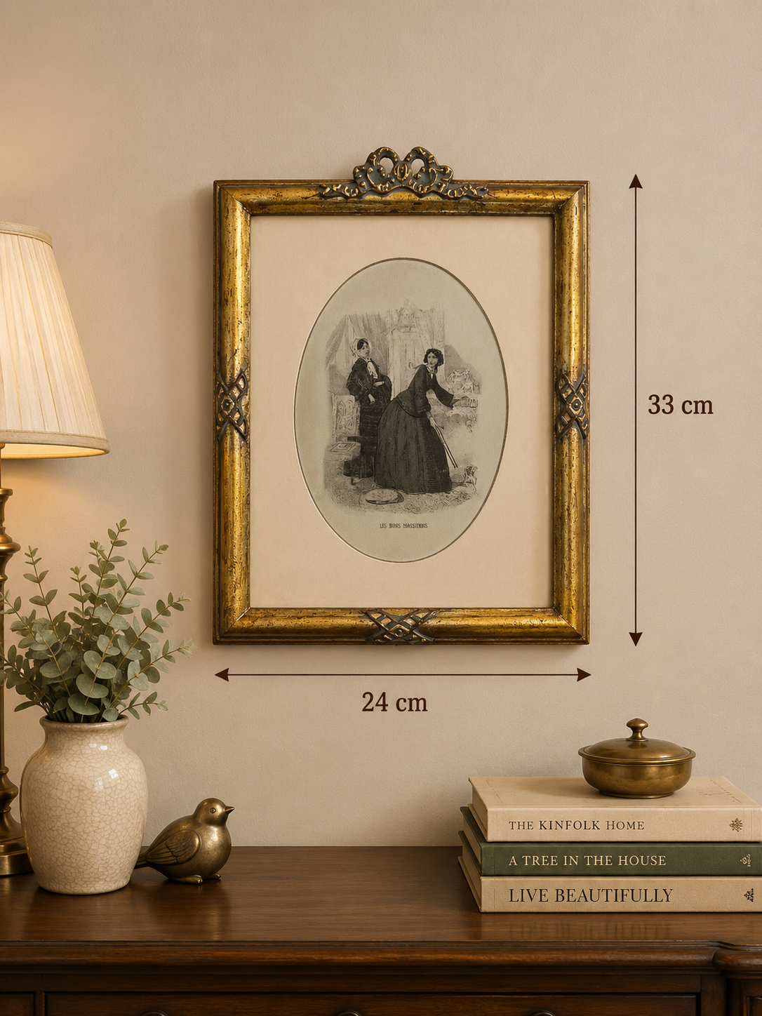 Vintage European Gravure in Gilded Frame