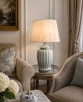 Elegant Celadon Table Lamp - Mint Green